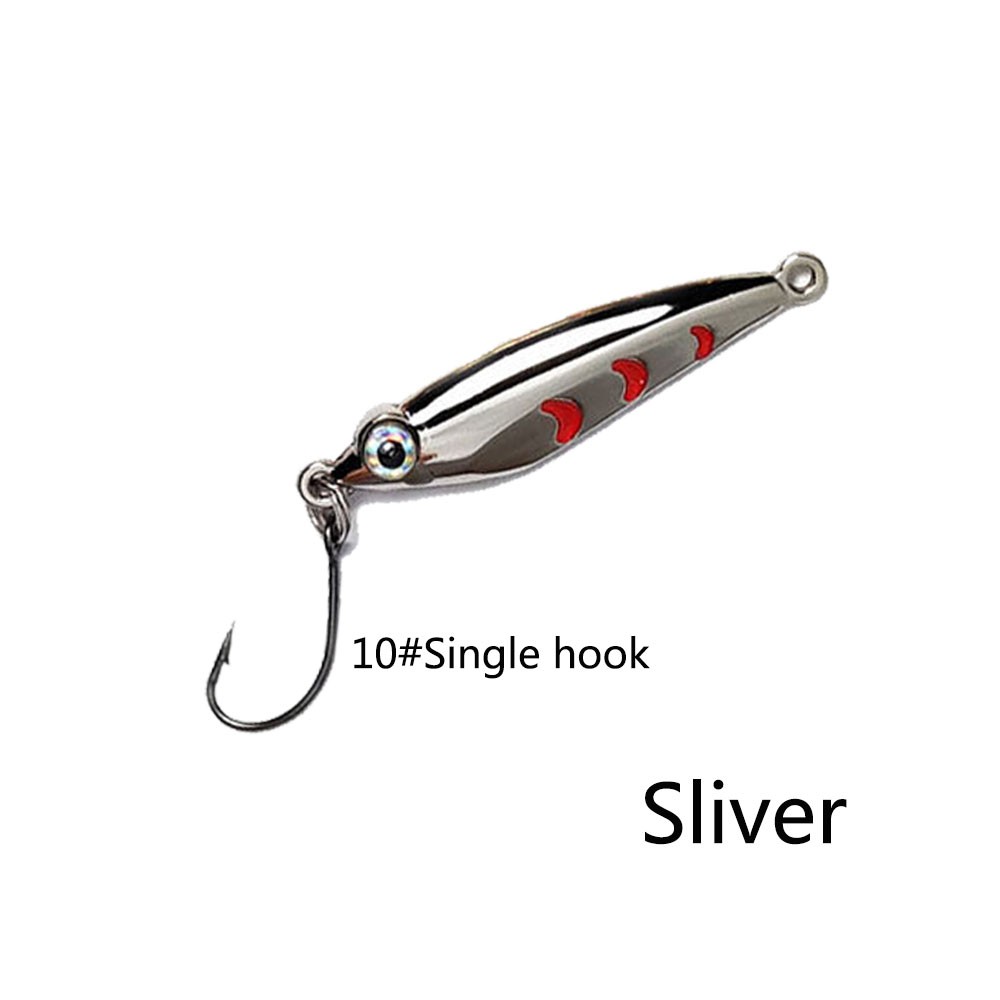 SYFISHING 1Pcs Metal Jig Spoon Umpan Pancing 2.5g 4.5g Swimbait Fishing Lure Ikan Bass Wobbler Kail Sinking Jigging Tackle