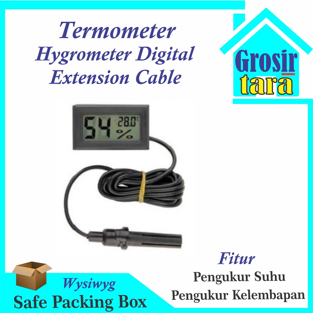 Hygrometer Thermometer Humidity Probe Alat Ukur Suhu dan Kelembaban