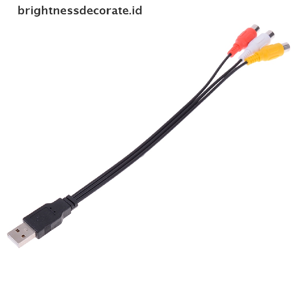 Kabel adapter Konverter audio usb male Ke 3 rca female