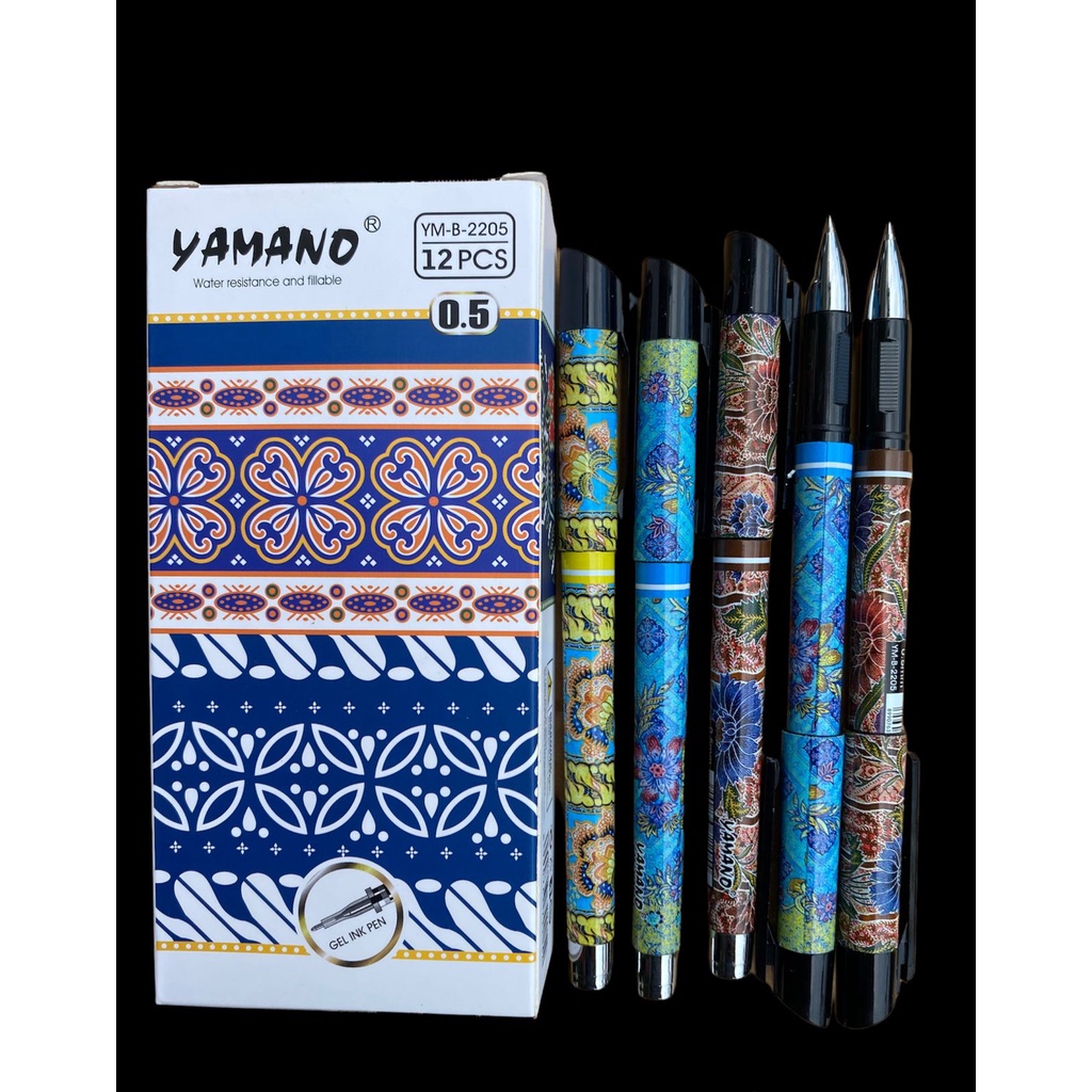 

[1 Pcs] Pulpen Yamano Batik Fancy / Gel Pen 0.5mm Yamano Fancy Motif Batik 2205 / 8805