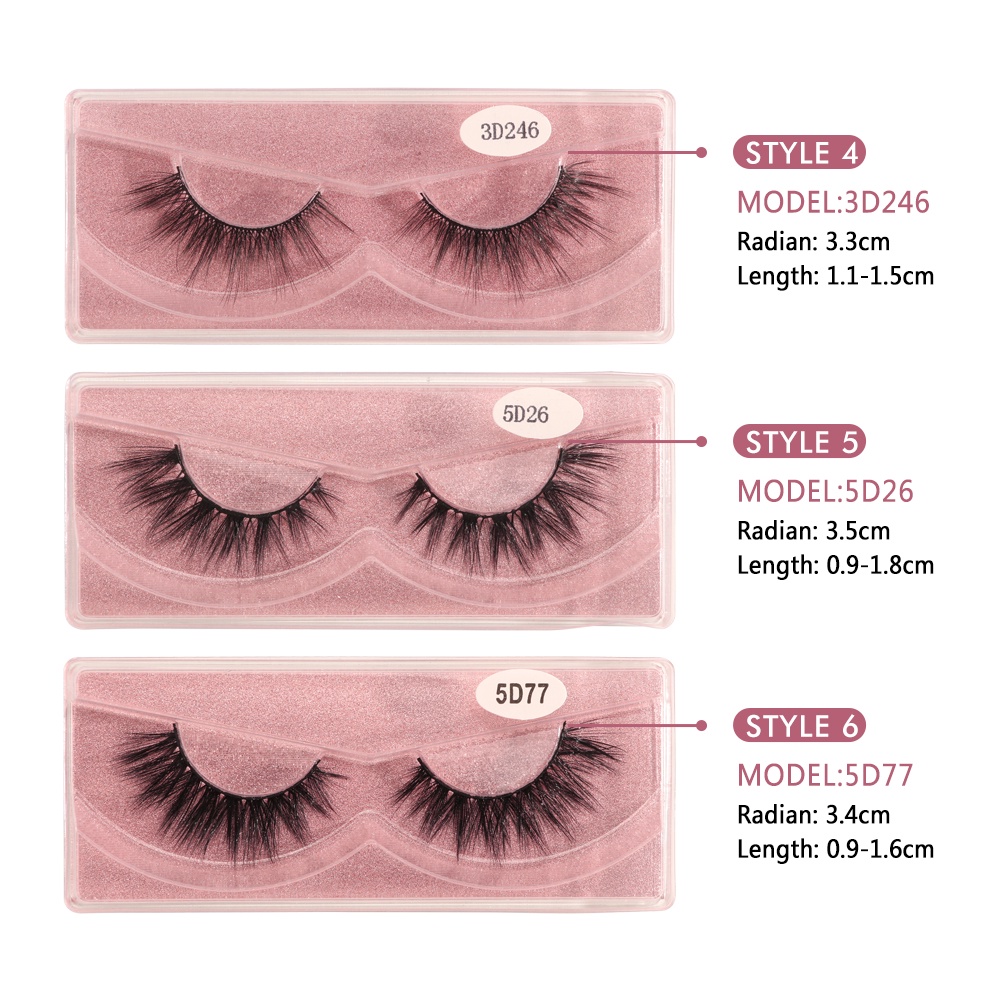 MAGEFY 3D False Eyelashes Natural Lashes Handmade Fluffy Wispy Glam