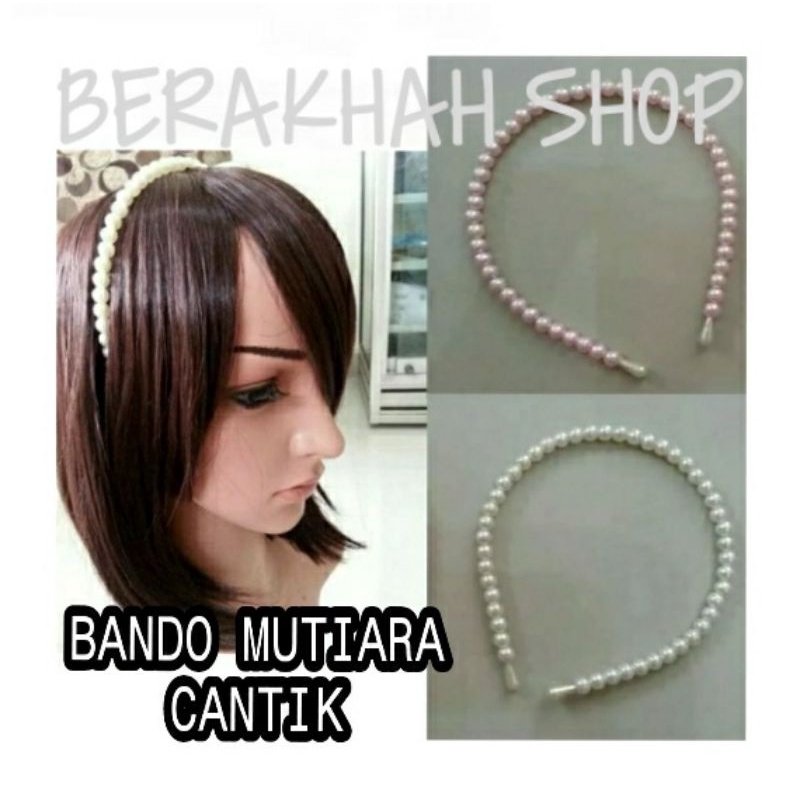 Fashion Bando Mutiara Cantik Kekinian - Bandana Headband Anak Wanita Cewek Perempuan Cute Imut Elega