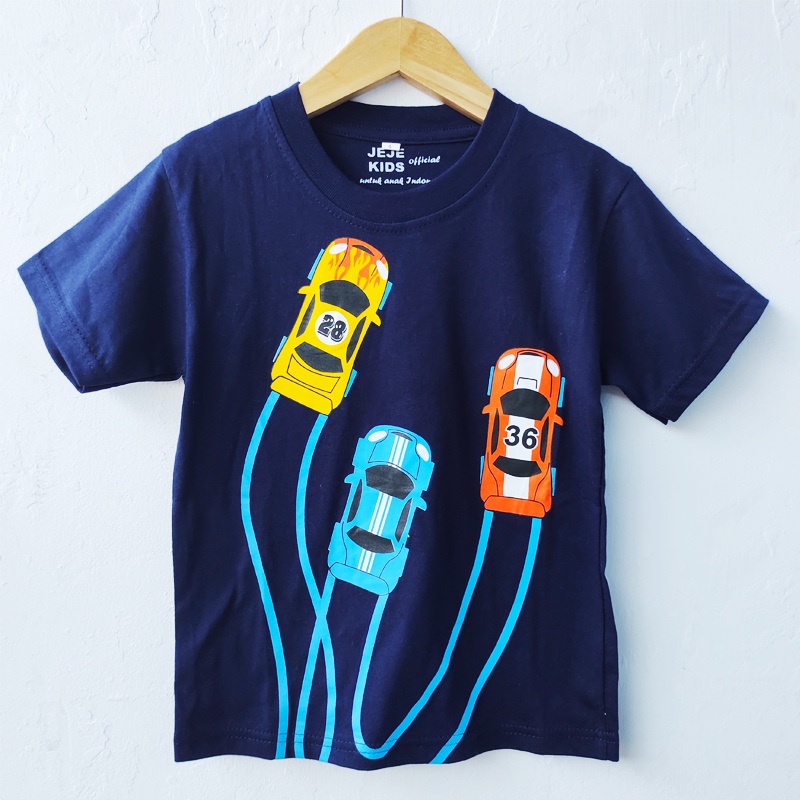 KAOS ANAK MOBIL BALAP navy