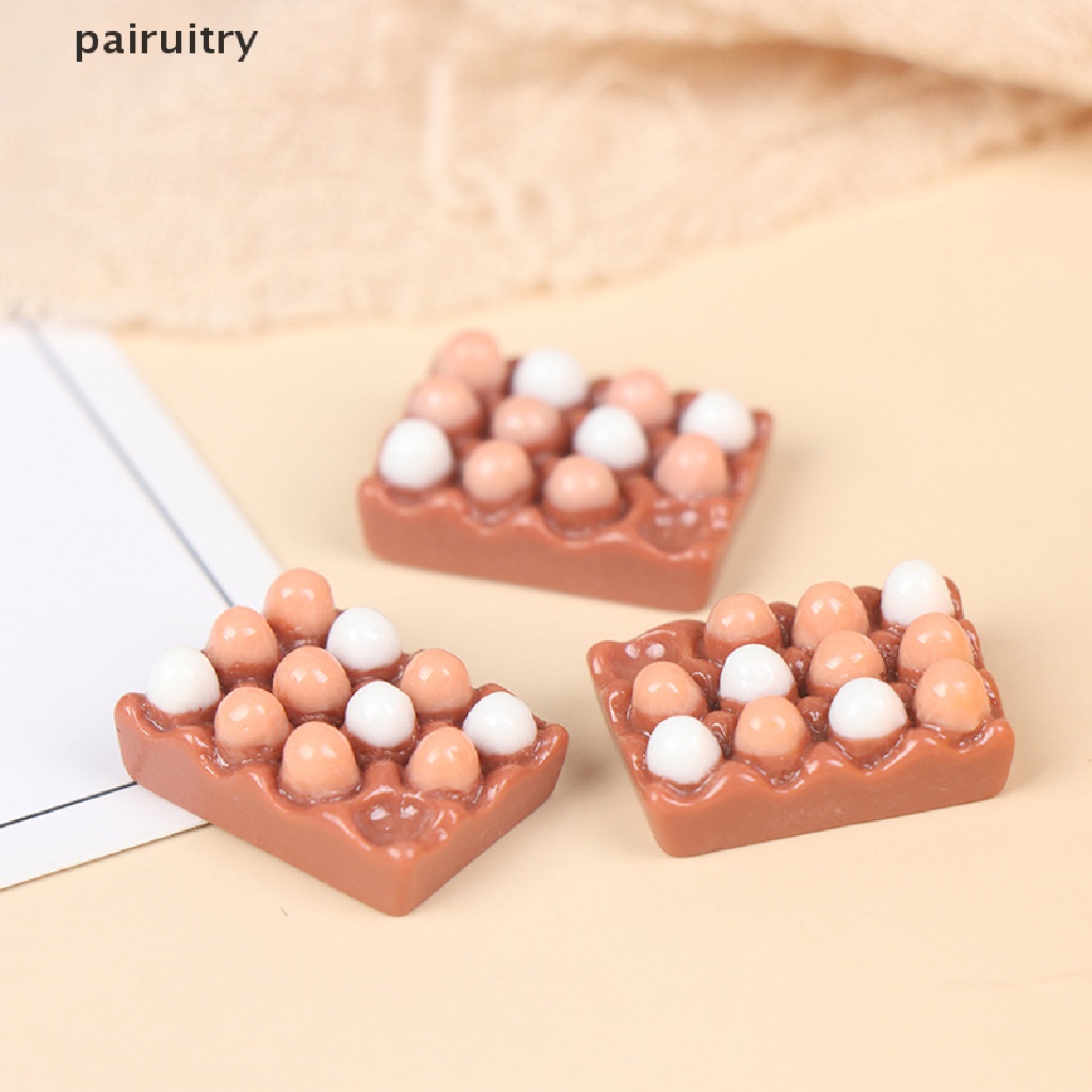 Prt 6pcs Miniatur Telur Skala 1: 12 Untuk Dekorasi Dapur Rumah Boneka PRT