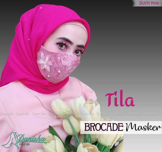 Masker Tila Brocade Brokat Original Danisha Hijab