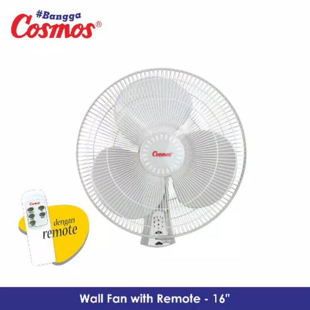 Cosmos 16 WFCR wall fan 16 inci kipas angin dinding with remote