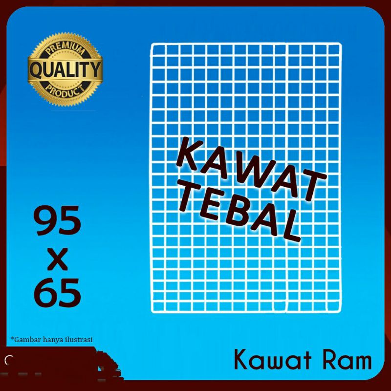 ram dinding / kawat ram dinding aksesoris tebal ukuran 95cm x65 cm