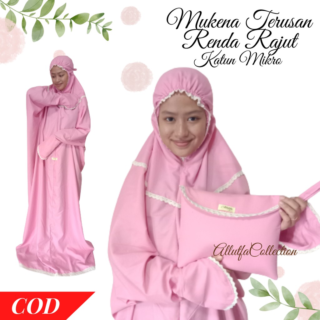 Mukena Terusan Dewasa Katun Polos Jumbo murah