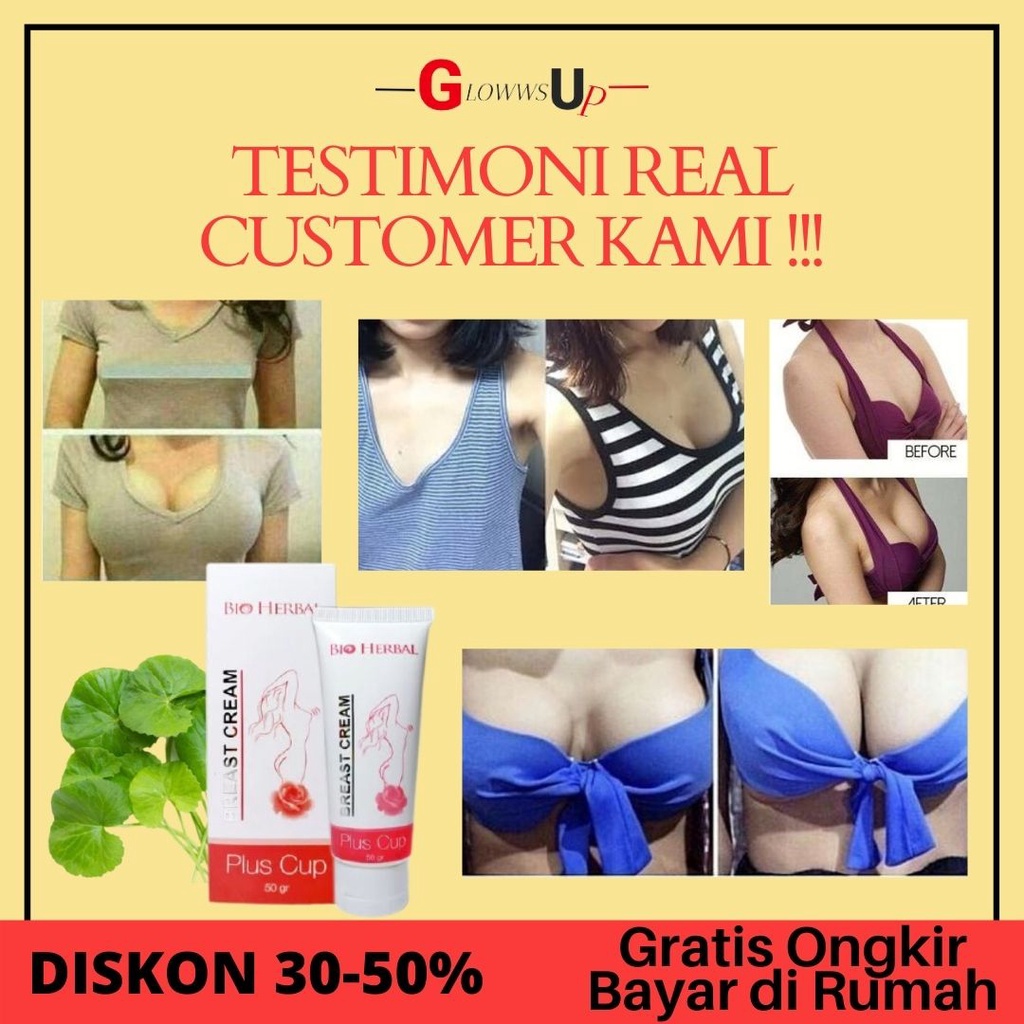 PENGENCANG PAYUDARA BIO HERBAL BREAST CREAM PLUS CUP 50GR ORIGNAL - PEMBESAR PAYUDARA