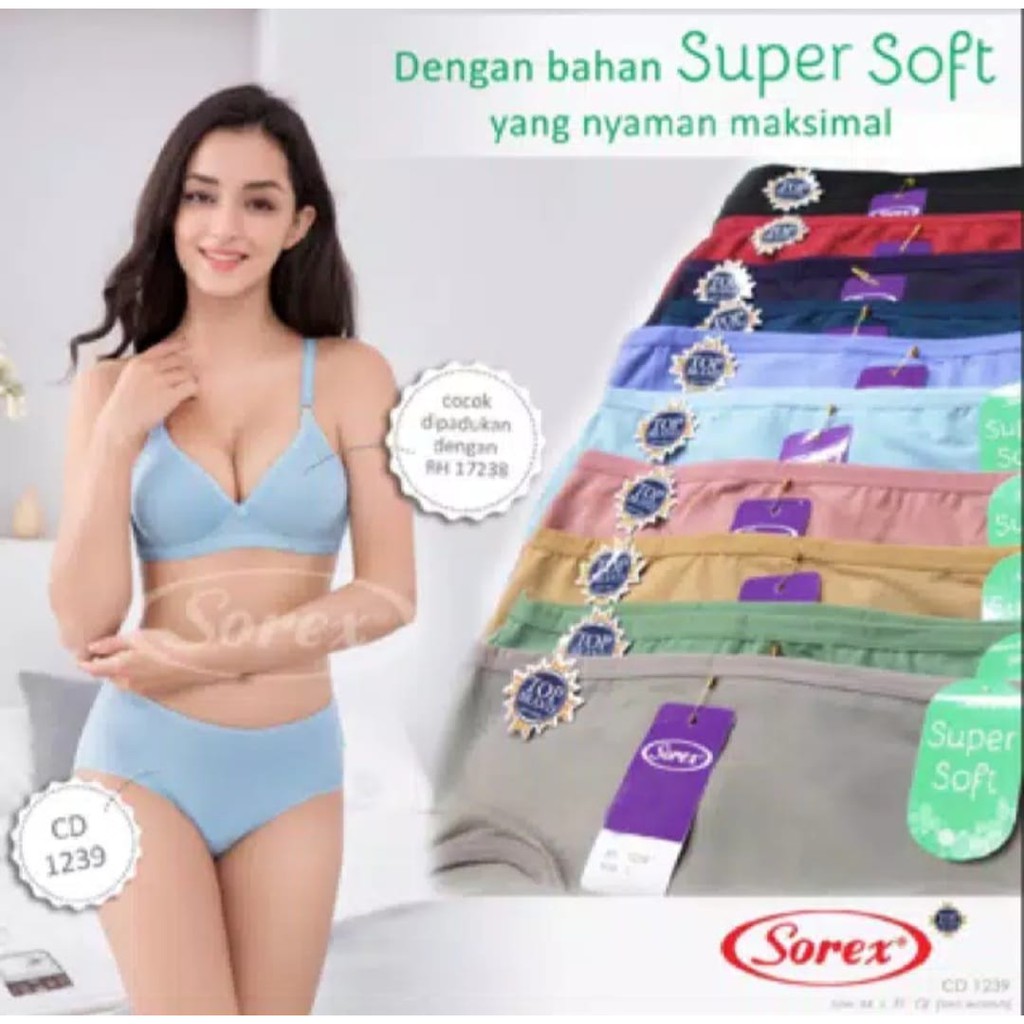 ISI 3 Celana dalam sorex super soft art 1239 m L XL XXL WF STORE