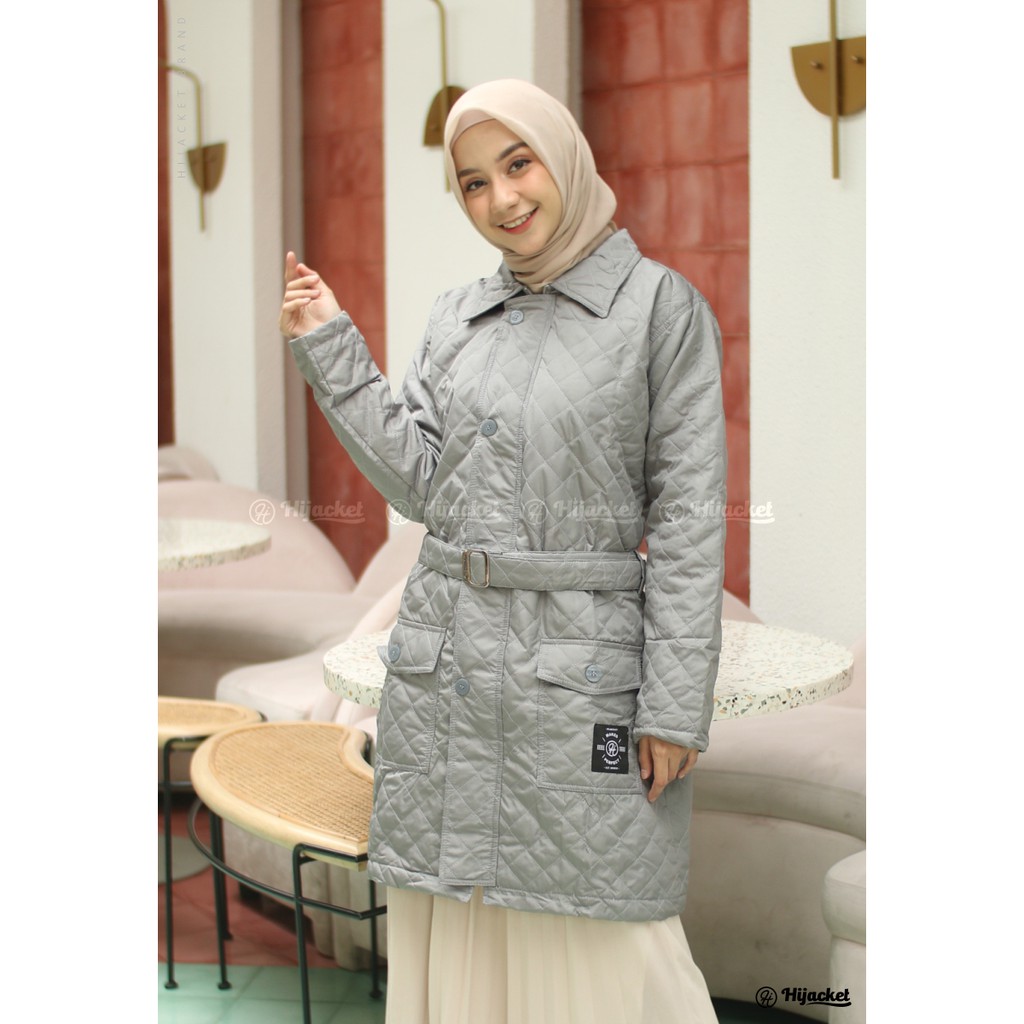 ⭐️GRATIS ONGKIR⭐️ HIJACKET AGNEZIA Jaket Wanita Muslimah-GREY (Abu-abu)