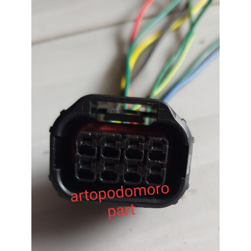 SOKET KABEL LAMPU DEPAN HEADLAMP PIN 8 MOBIL HONDA NEW JAZZ / MOBILIO  / HRV/ CRV / CIVIC / CITY ORI