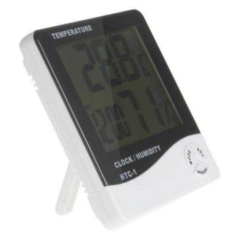 Termometer dinding digital 3in1 Thermo jam higro meter dashboard mobil meja kantor ruang alat ukur suhu kelembaban udara