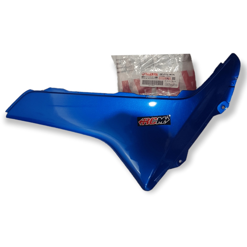 MOLE BODI BODY COVER SIDE KIRI SAYAP DEPAN BAWAH BIRU BLUE GLOSSY MENGKILAP ORI ORIGINAL YAMAHA YGP PARTS 2DP-F171L-00-P6