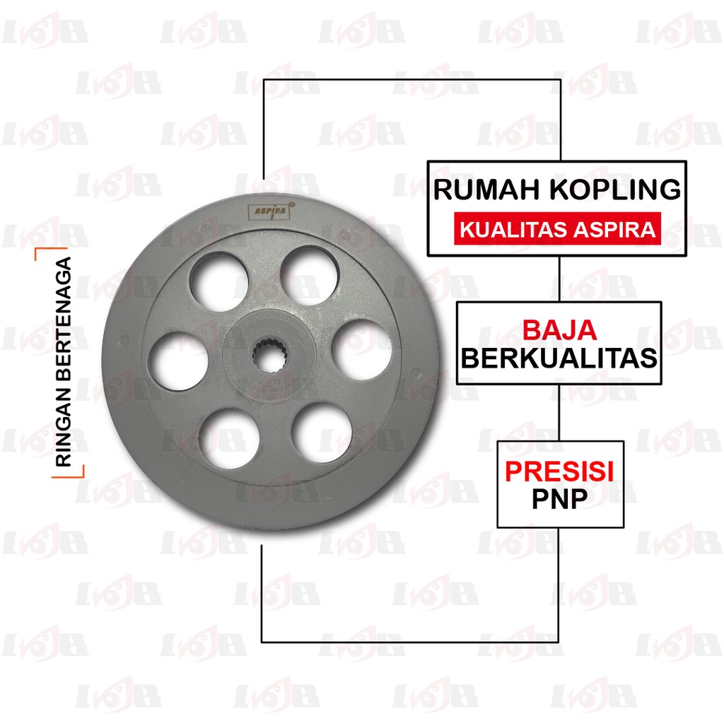 Aspira Rumah Mangkok Kampas Ganda Mio J Fino FI Otomatis Kopling 54P