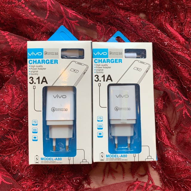 Charger A80 VIVO 3A / charger VIVO 3.0 qualcomm quick charge