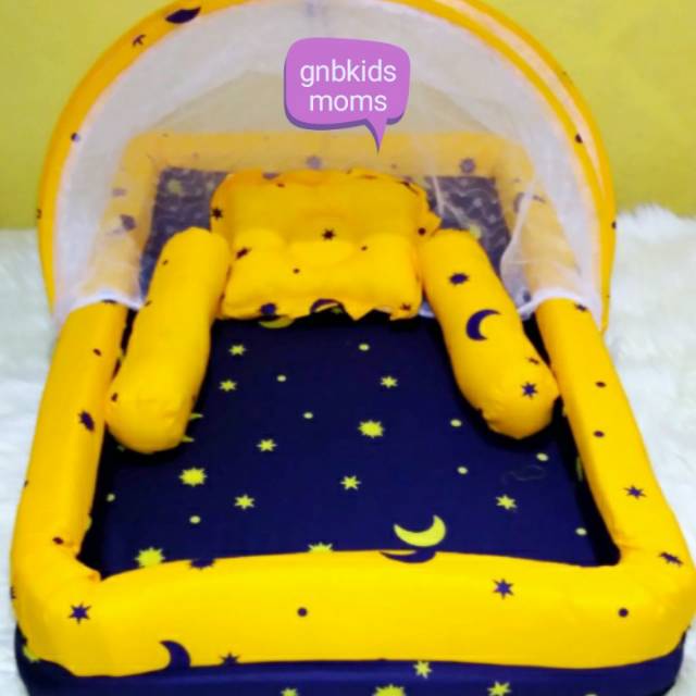 Paket Kasur Bayi kolam Kelambu Set Baru Lahir Murah | Produk Perlengkapn Tempat Tidur Baby KD