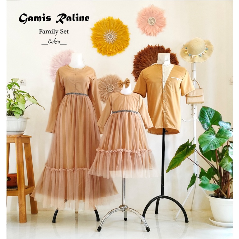 Gamis Raline Coksu Family | Gamis Anak Perempuan | Gamis Dewasa | Baju Gamis Couple | Baju Unik | Baju Anak Unik | Gamis Terjangkau | Gamis Keluarga| couple family murah