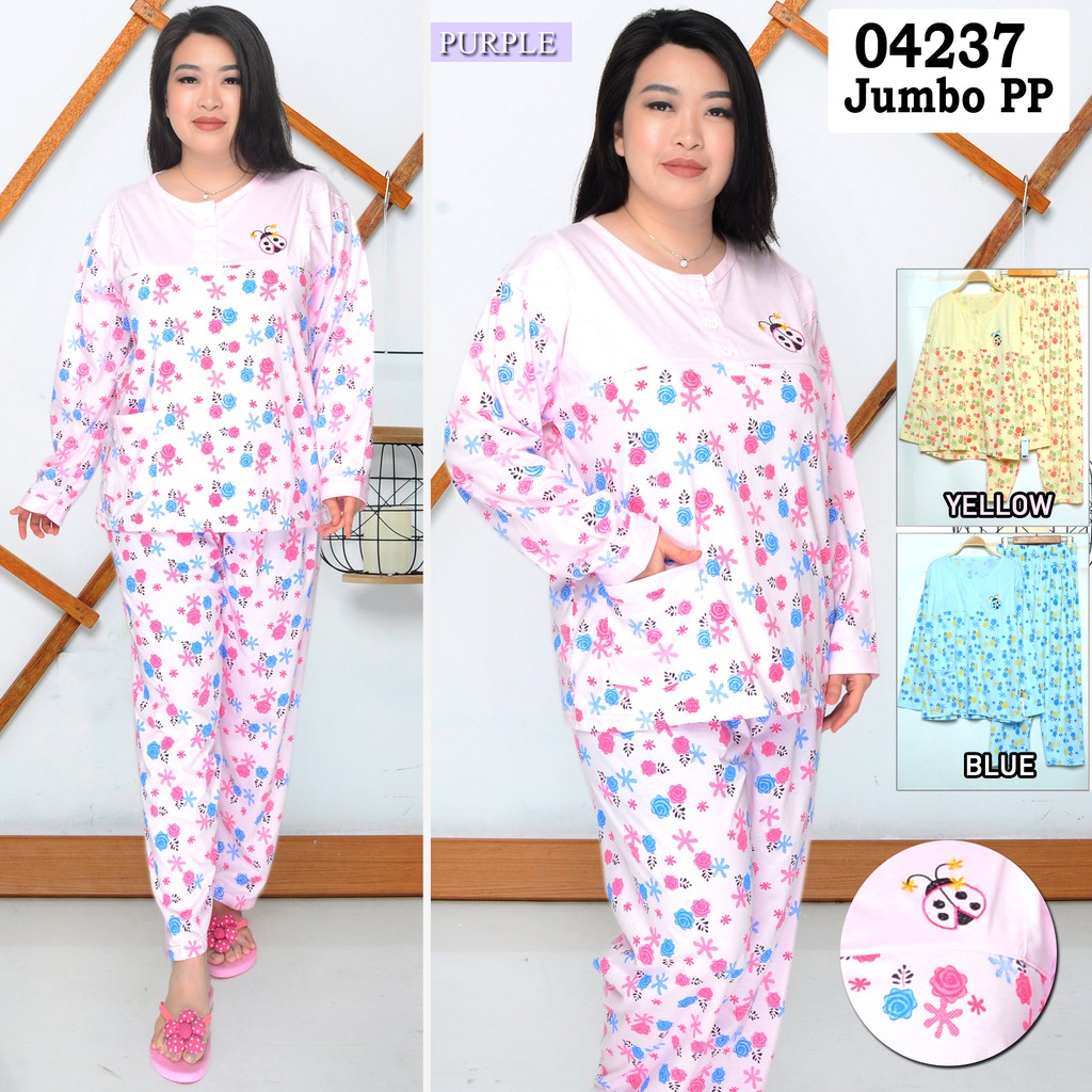  Baju  Tidur  Wanita  Dewasa Ukuran Jumbo JPP 04237 Shopee  