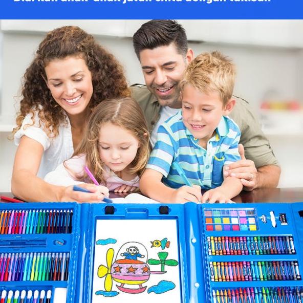 

[QaN㊑] IMomBayi Crayon Set 208pcs / Krayon Mewarnai Anak 208pcs / Pensil Warna Set 208pcs //Harga Obral