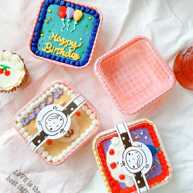 Jual Korean Bento Cake Box Disposable (5 PCS) / Korean Lunch Box Cake