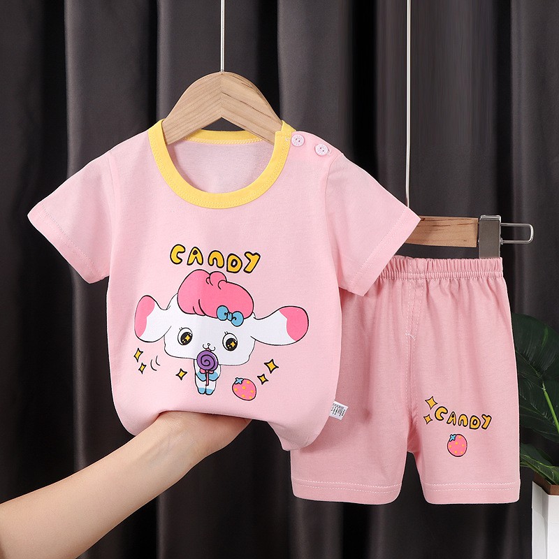 TSC - BBA4 Setelan Anak 0- 3 Tahun Model 31-36 Baju Setelan Anak Piyama Tidur Pendek Jumper Anak Bayi