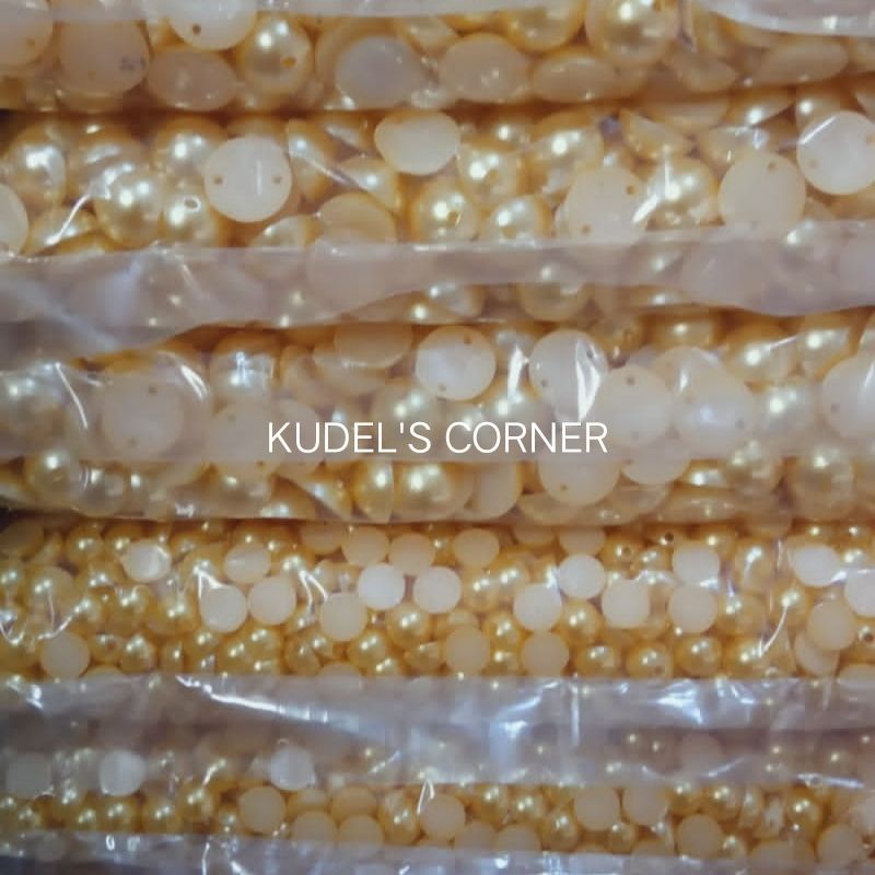 GROSIR MUTBEL/ MUTIARA BELAH/450gr mutiara belah lubang/ mutbel/ half pearl