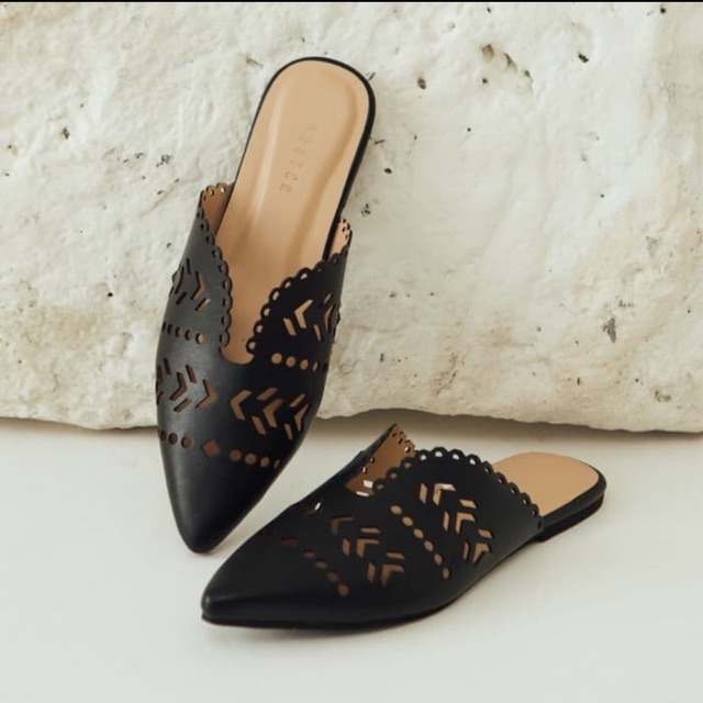 Protea footwear x patricia stephanie dalis mules black siZe 38