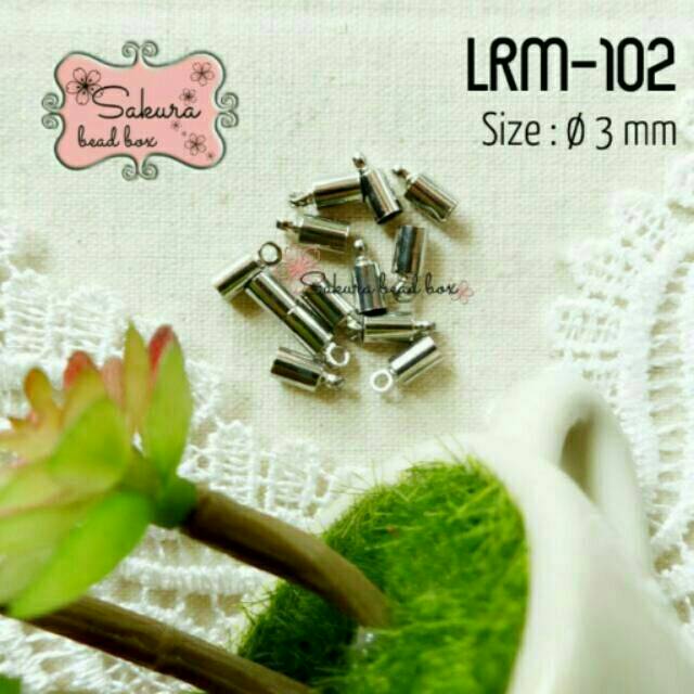 Lusinan Ujung Tutup Tali Pengait Tali LRM Bahan Aksesoris Gelang Tali Kulit