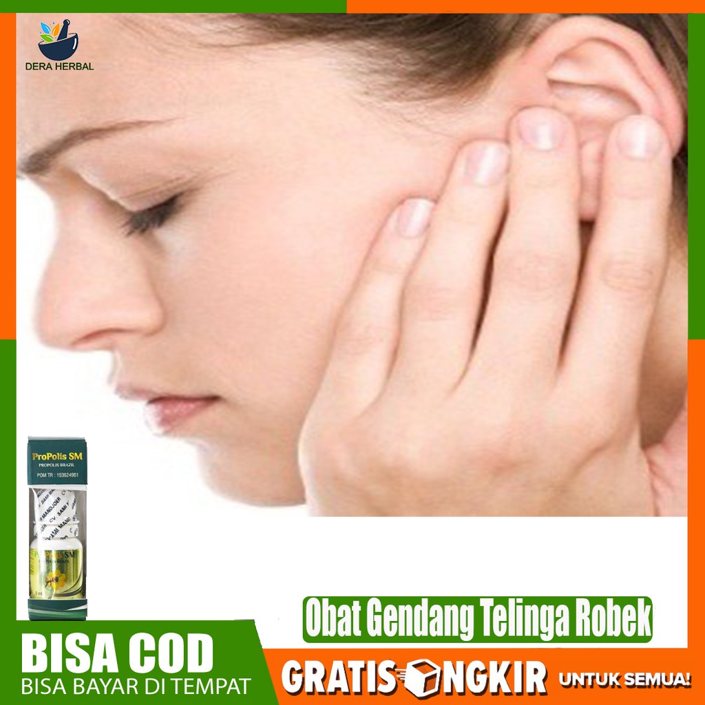 Obat untuk atasi gendang telinga robek obat congean obat budeg Propolis Sm Original Gold Asli
