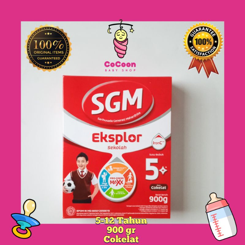 Susu Formula Anak SGM Eksplor 5 Plus 5+ 5-12 Tahun 900 g 900gr Coklat Cokelat