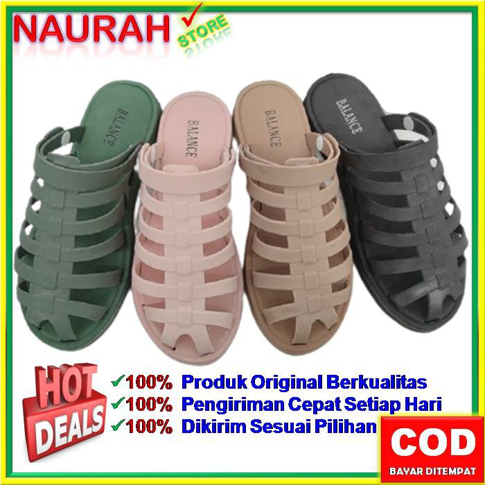 SANDAL IMPORT BALANCE 2002 A2 ORIGINAL SLOP BAHAN KARET TALI BANYAK  LENTUR TRENDY ANTI SLIP