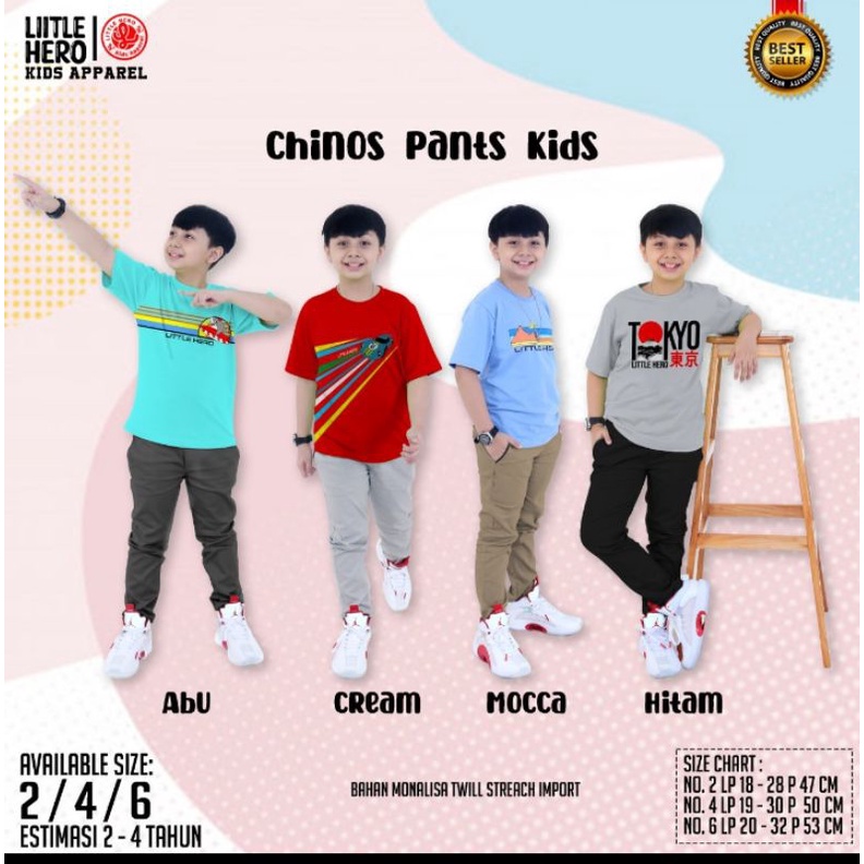 Celana chinos panjang anak / chinos kids / chinos 2-4 tahun