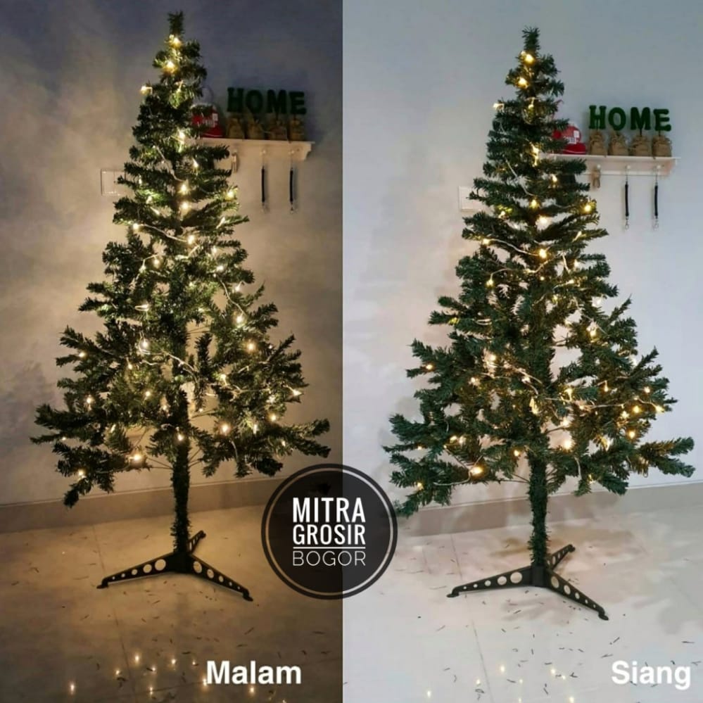 [PVC 60cm 90cm] Pohon Natal Christmas Tree Besar Pohon Terang Cemara Dekorasi Hiasan 210 180 150 120 90 60 2 meter