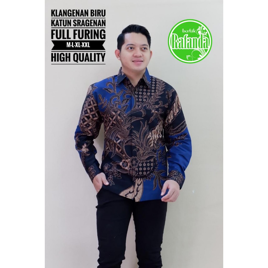 KLANGENAN BIRU RAFANDA BATIKSOLOAMANAH BAJU KEMEJA BATIK SOLO PRIA LENGAN PANJANG PENDEK LAPIS FURING ATASAN BATIK PREMIUM MODERN KATUN HALUS ALDIANSYAH ANGGARA MERAH PEKSI JODO CEMPAKA HIJAU KOKO MODANG NAVY ADI PRAKASA 2 ARFANA ANGGARA PARANG SEKTI KLA