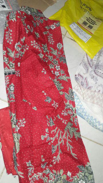Qnunbatik Batik Keluarga/family Gamis Muslim Krisdayanti (kd) Dsr Warna Merah