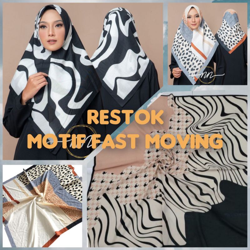 BEST SELLER  Grosir Hijab, Segiempat Motif Terbaru ,Voal Square lasercut/twotune/chanel/Gucci