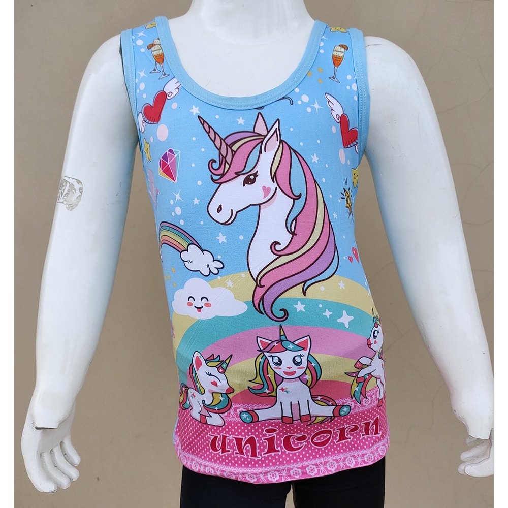 Kaos Singlet Motif UNICORN LITTLE PONY / Kaos Dalam Anak Perempuan