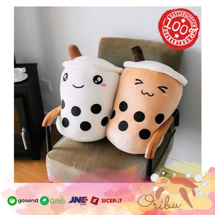 BONEKA BUBBLE BOBA MILK TEA BROWN SUGAR PLUSHIES BANTAL BOBA DOLL TERMURAH 
