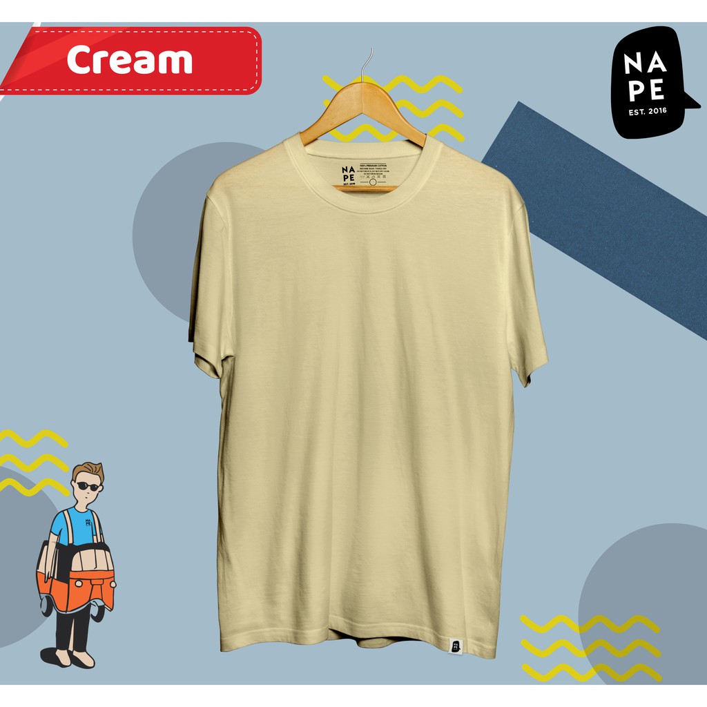  Kaos  Polos  Nape Cream  Shopee Indonesia