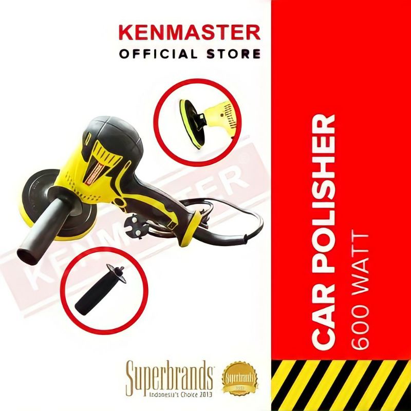 KENMASTER Car Polisher Mesin Poles 5inch Mobil KM-05 Variable Speed 600Watt