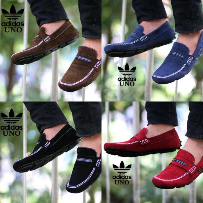 Sepatu Pria Adidas Mocasin Suede Uno Slip On Casual Santai Formal Kuliah BISA COD