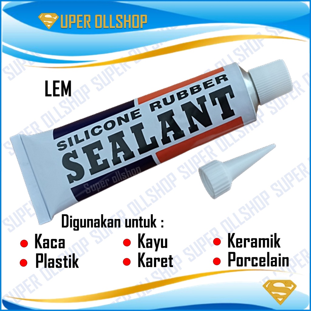 Lem Akuarium Kaca Aquarium Silicon Silikon Sealant Sealent Silen / Lem Silicone Sealent Kaca Acetic Silen Kayu Karet Porselen Keramik