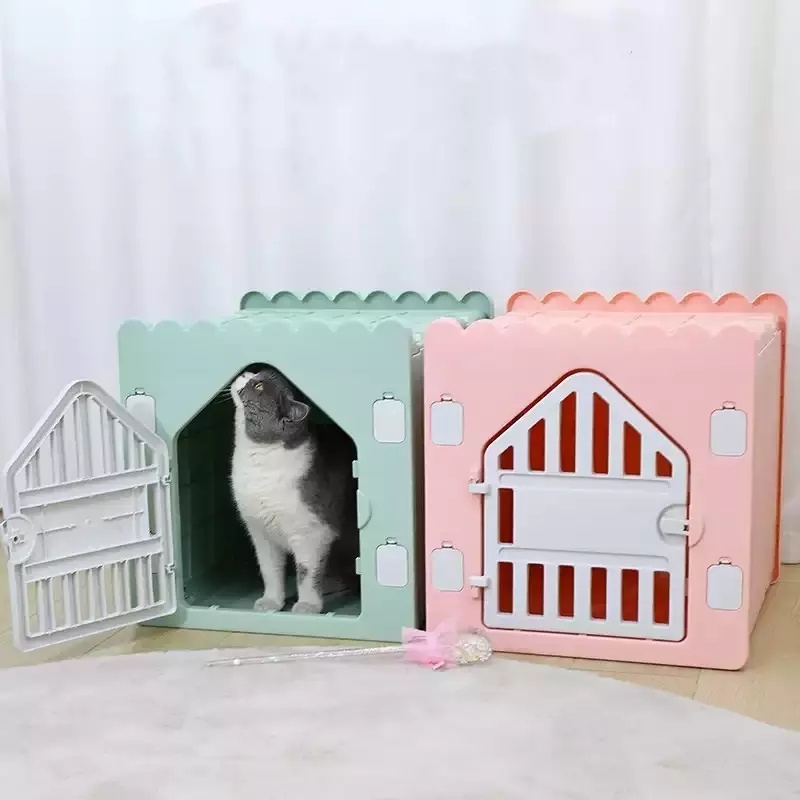 50x45x45 Kandang Rumah Anjing Kucing Kelinci Portable Lipat-1