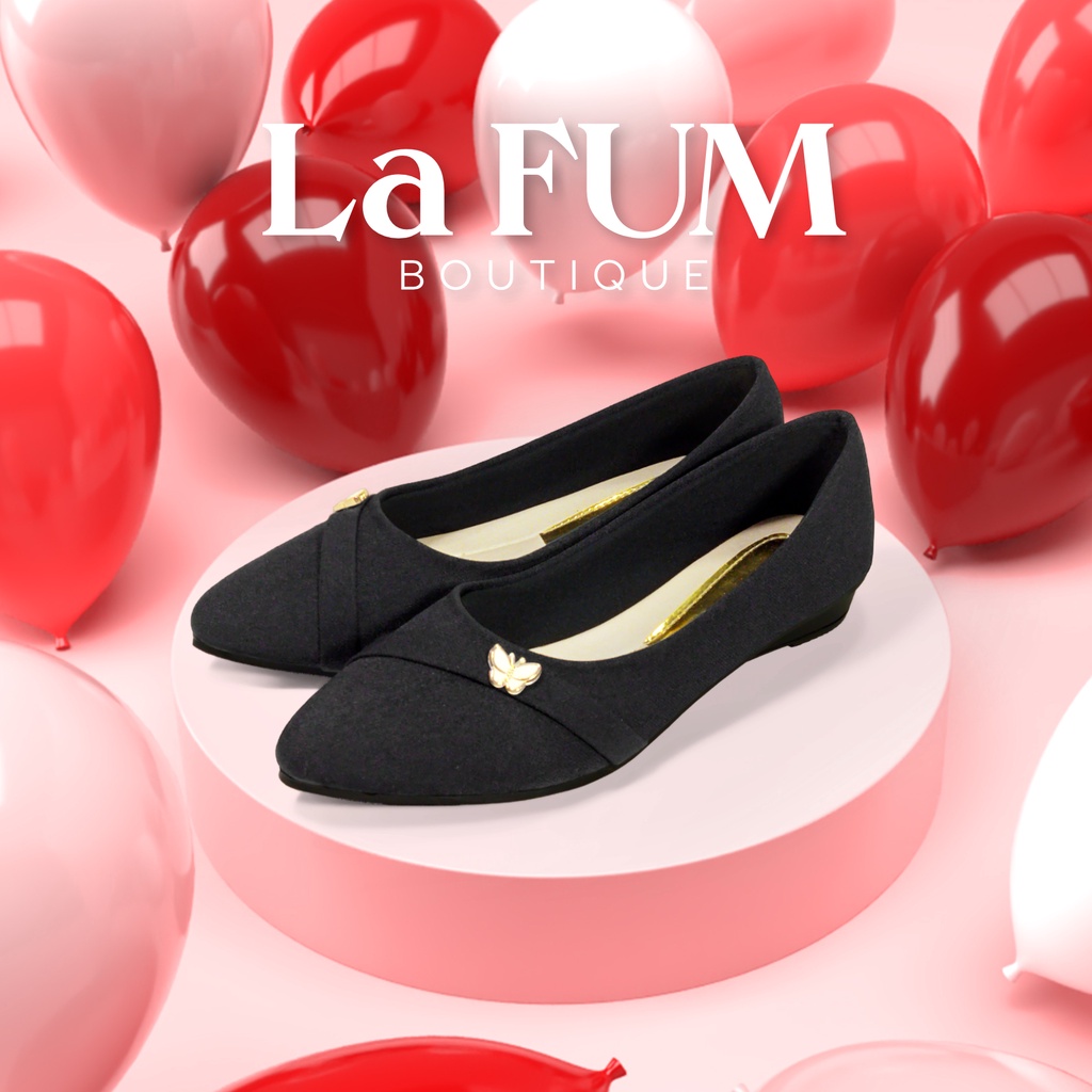 Sepatu Pantofel Suede Kerja Wanita by La FUM