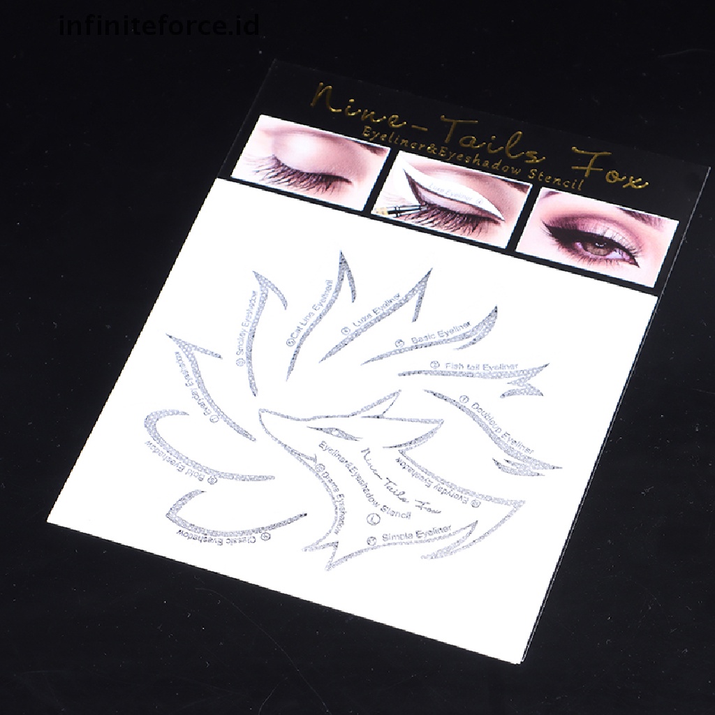 1pc Template Stensil Pembentuk Eyeliner Untuk Makeup Wanita