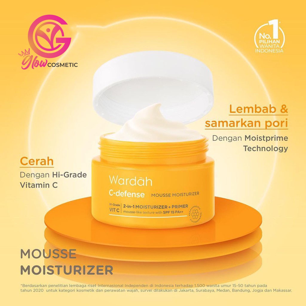 WARDAH C-DEFENSE MOUSSE MOISTURIZER PRIMER HI-GRADE VITAMIN C -GC