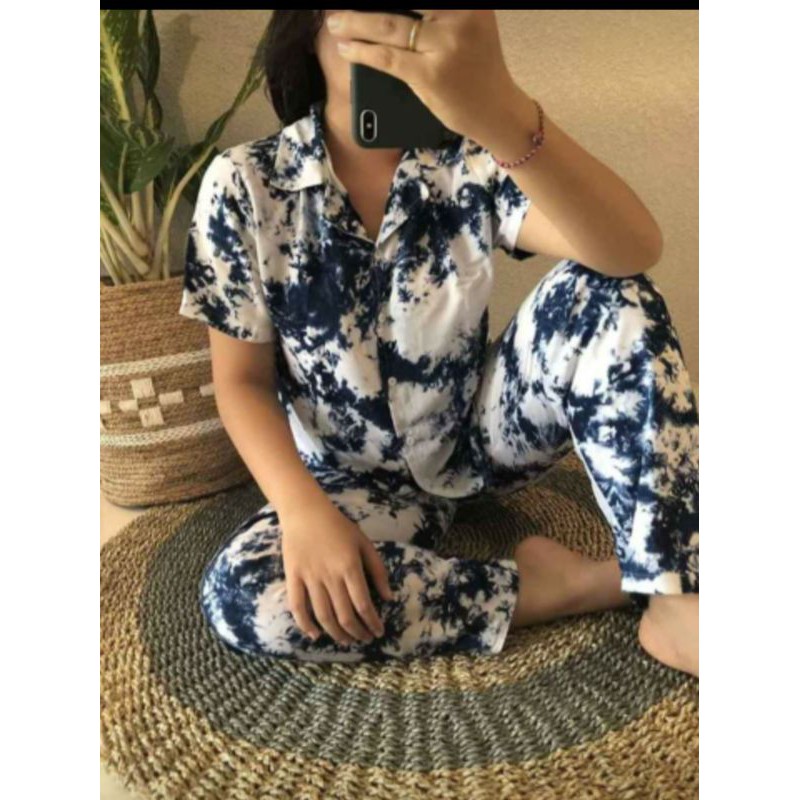 SETELAN TIE DYE | SET TIE DYE | PIYAMA TIE DYE | TIE DYE JUMBO | TIE DYE TERMURAH LENGAN PENDEK