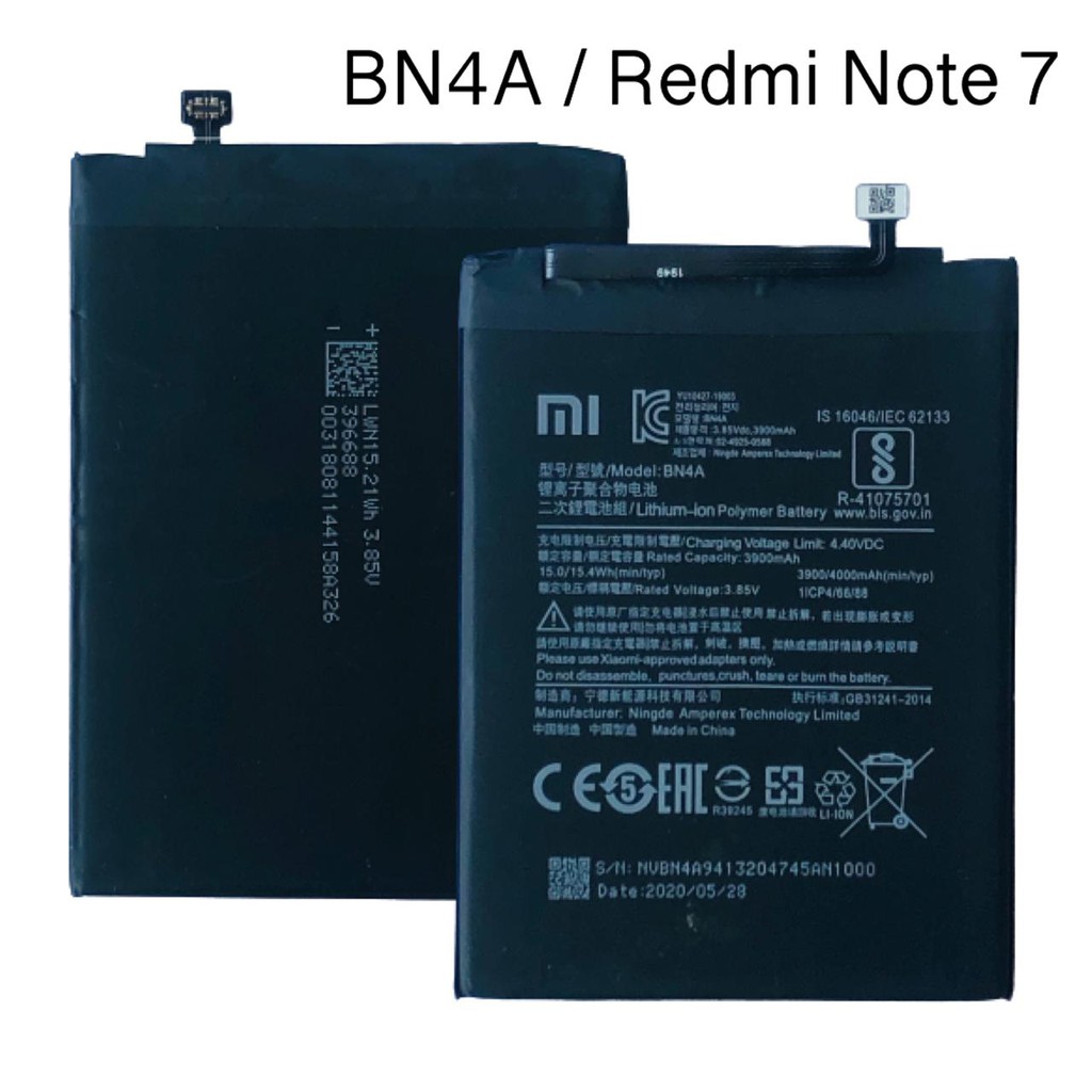 BN4A Baterai Batre Xiaomi Redmi Note 7 Battery BN 4A Original 3900mAh