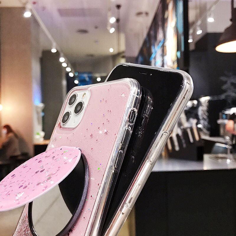 4Colors！Casing Mirror Case iPhone 6 6S 7 8 + Plus SE 2020 11 12 Pro Max X XR XS Max Glitter Starry Sky